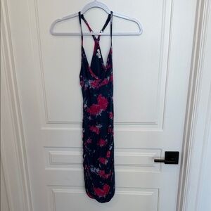 Splendid Navy and Pink Tie-Dye Mini Dress